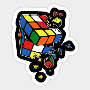 Exploding Cube Sticker